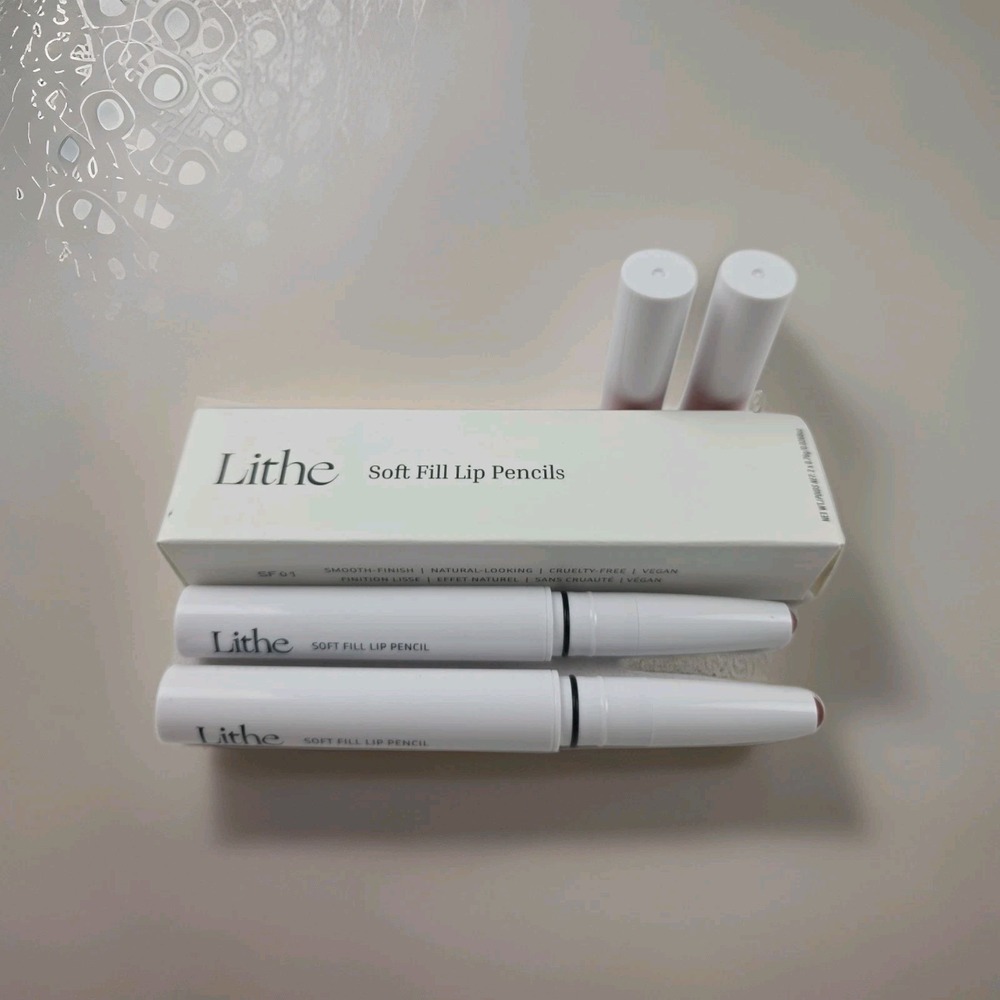 Lithe Soft Fill Lip Pencils Duo Set in Shades Dusk & Scarlet Full Size NIB Liner